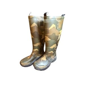 Bass Outdoor Camo Rain Boots Womens 6 Waterproof BGrip BLevel Green Gorpcorp